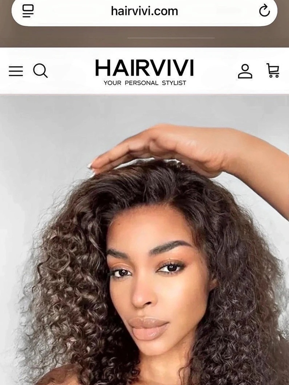 Human hair 16” wig Curly Lace Front Wig in Black